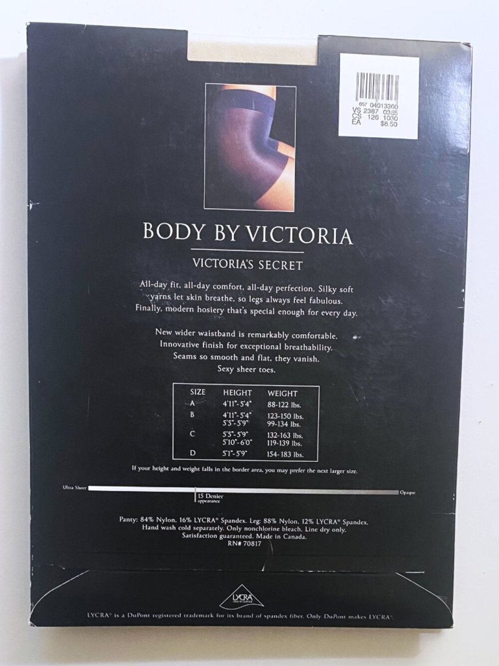 6 NEW VICTORIA'S SECRET PANTYHOSE - 2 BONE (CREAM) 2 BLACK & 2 MAHOGANY - Picture 5 of 6